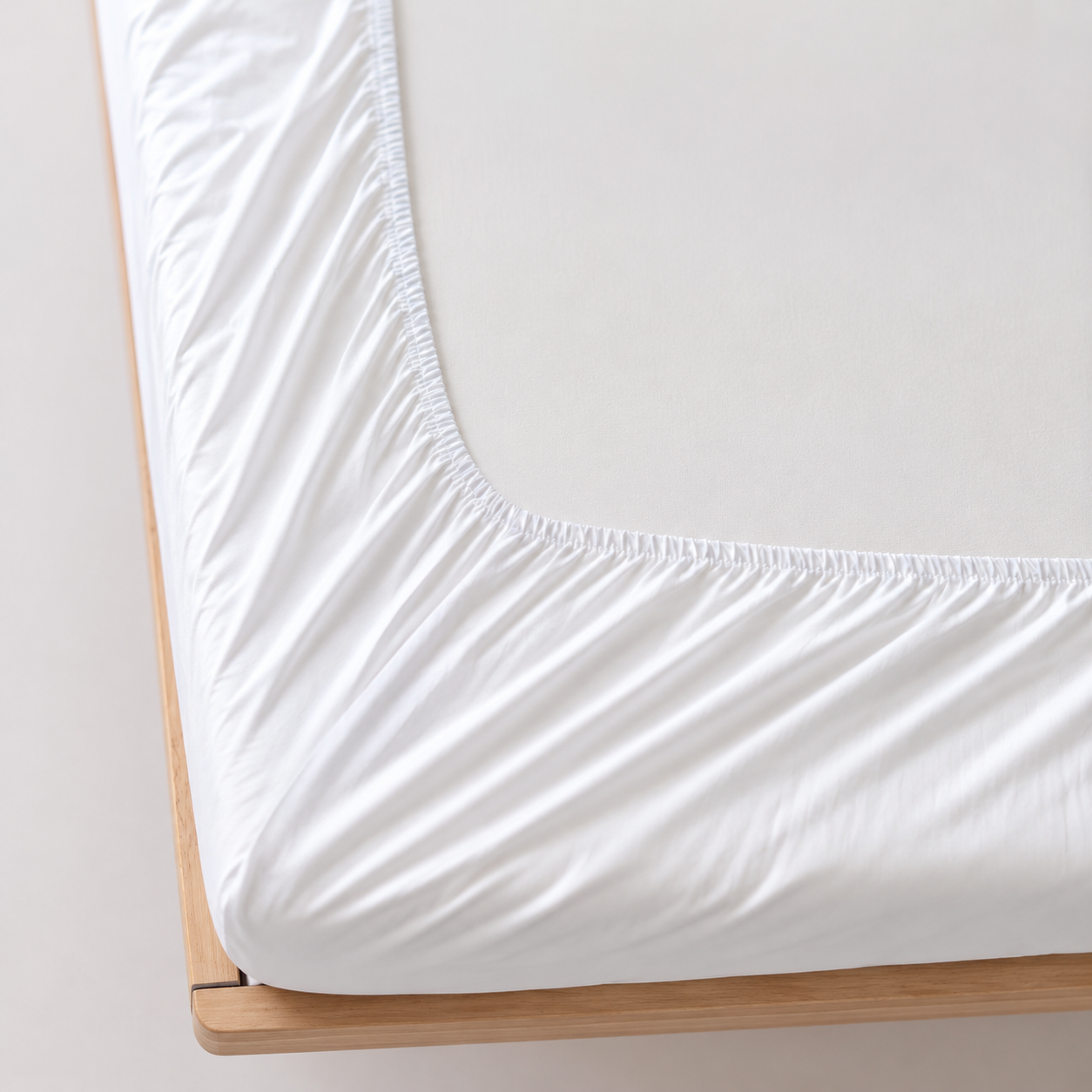 Premium Cotton Fitted Sheet — Polyester-Free