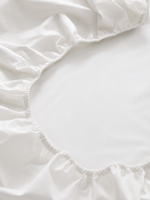 Premium Cotton Fitted Sheet — Polyester-Free