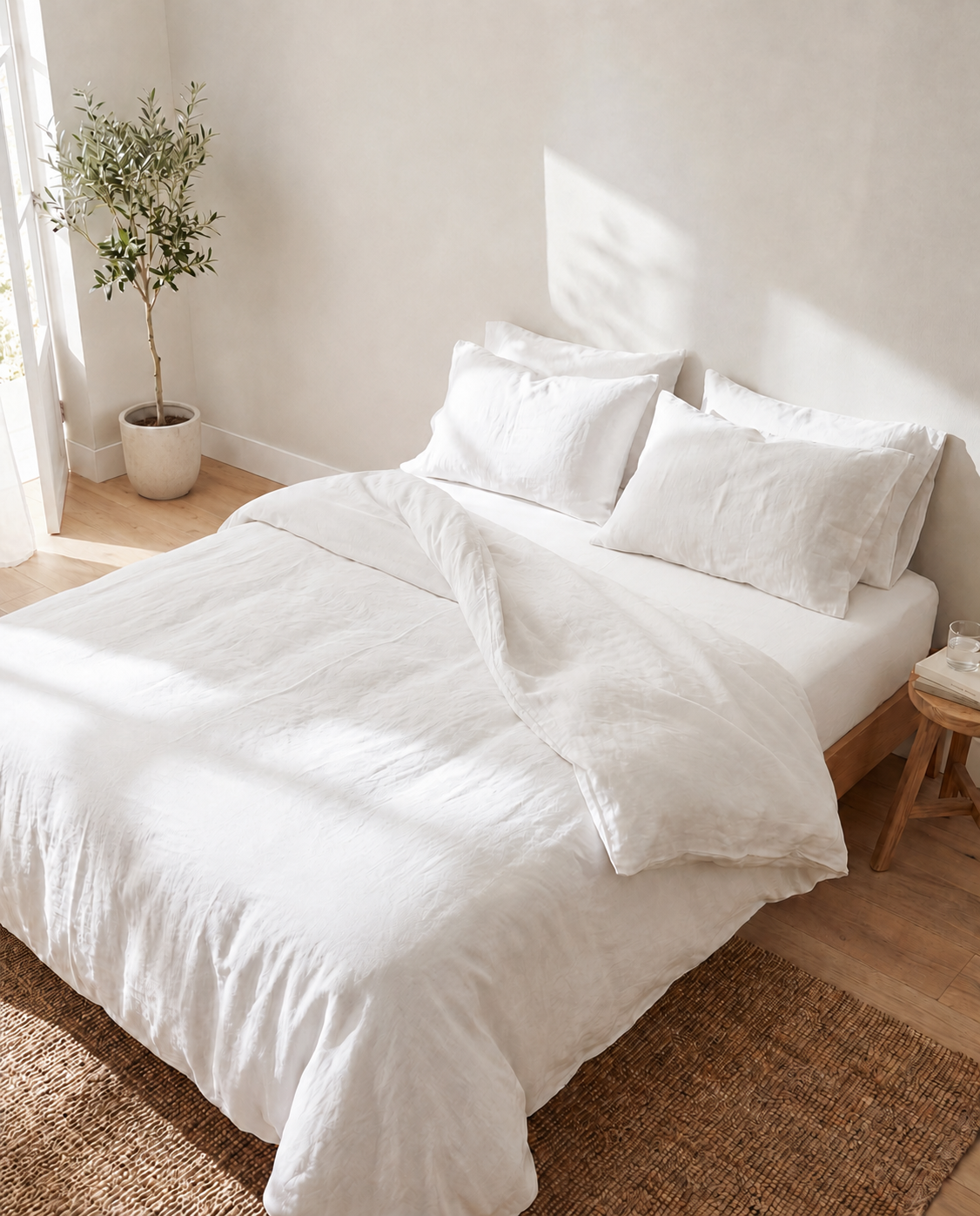 Premium Linen Bedding Set — Polyester-Free