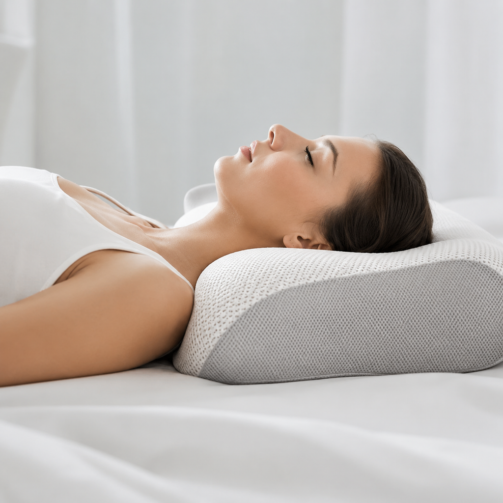 Memory Foam Neck Pillow — Cervical Support