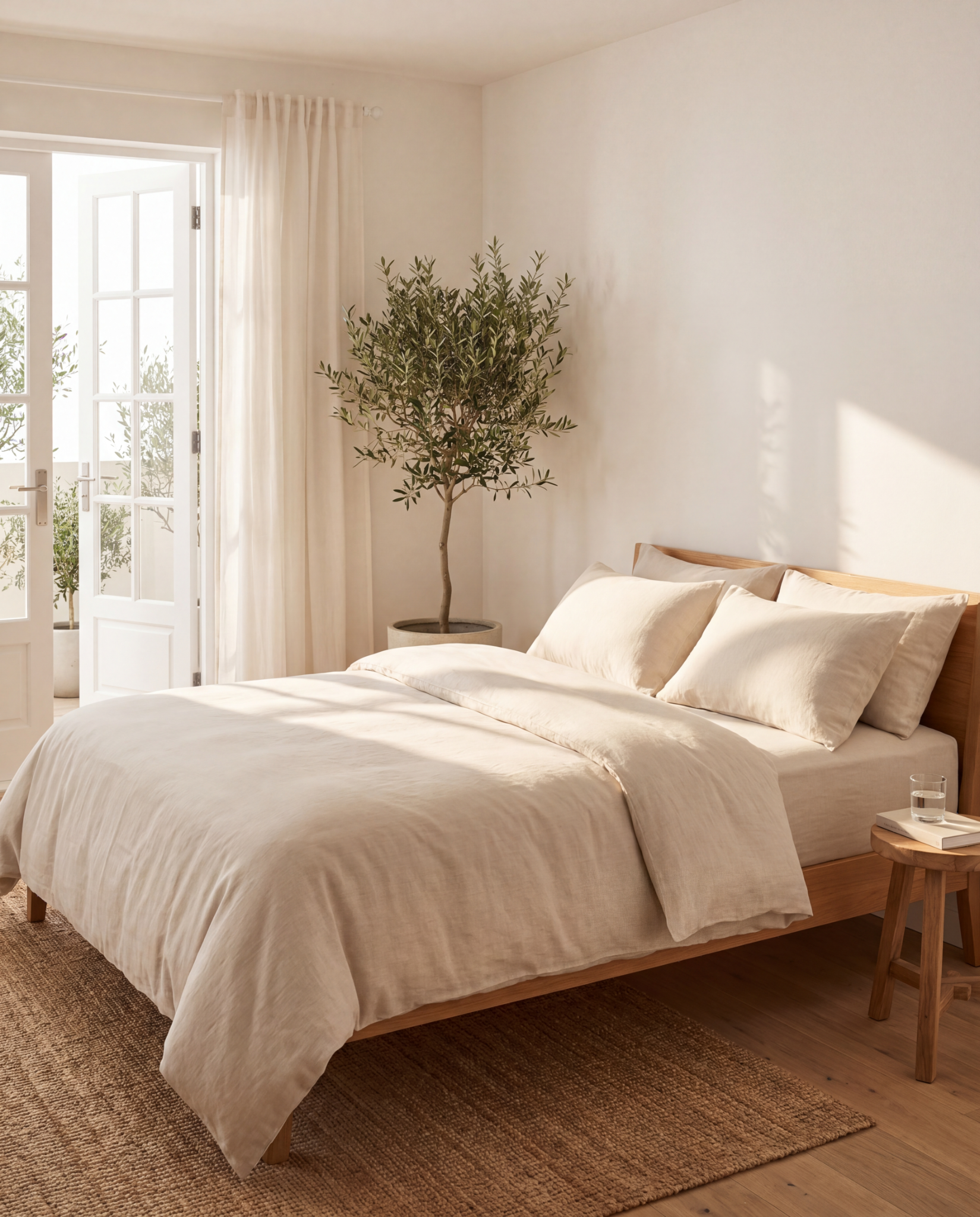 Premium Linen Bedding Set — Polyester-Free